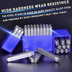 Number and Letter Stamp Set 36 Piece – 1/16″ (1.5mm) Hardened Carbon Steel