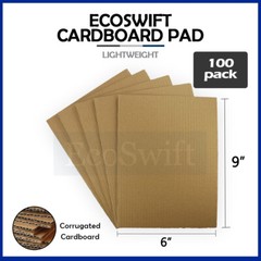 100 6×9 EcoSwift Corrugated Cardboard Pads Filler Inserts Sheet 1/8″ Thick 6 x 9