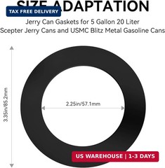 8 Pack Jerry Can Gaskets for 5 Gallon 20 Liter Scepter Jerry Cans and USMC Blitz