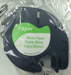 Compatible Dymo LetraTra Refill 91330 White Paper 12mm Label Tape Dymo LT-100H