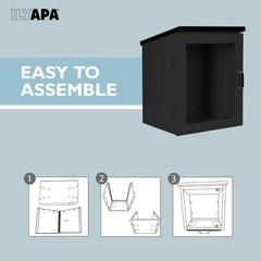 Outdoor Library Book Box – Free Literature Exchange Kit for outside – Black Powd