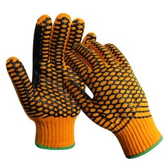 EvridWear Crisscross Honeycomb Grip Double Layer String Knit Work Gloves