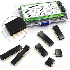 104 PCS 2.54mm Male Female Pin Header Assortment Kit 4 To 40 Pin Single Row