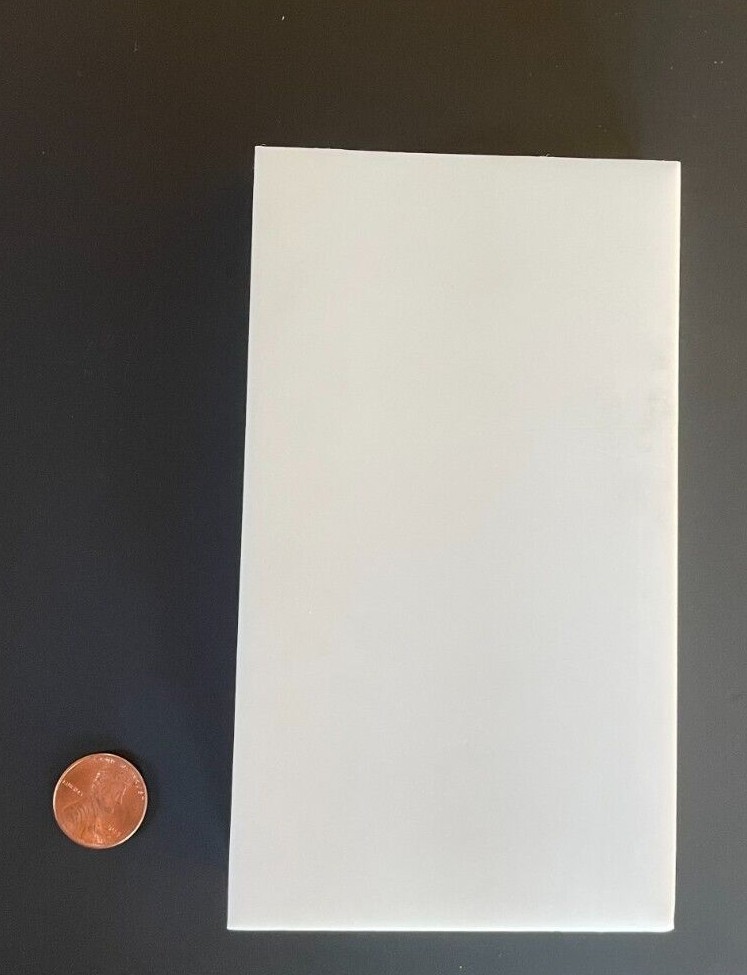 PTFE Virgin Sheet 1.000″ Thickness 3.250″ Width 5.750″ Length- See Description