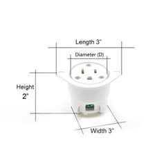 Twist Lock Flange Receptacle 3 Wire, 20 Amps, 125V, NEMA L5-20R – YGF036F