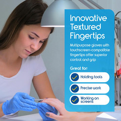 Inspire Nitrile Exam Gloves | The Original Quality Stretch Medium, Blue