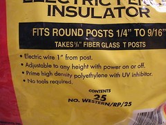 Dare – Western Electric Fence Insulators-Fiberglass or Steel Posts – ( 2 )25pks.