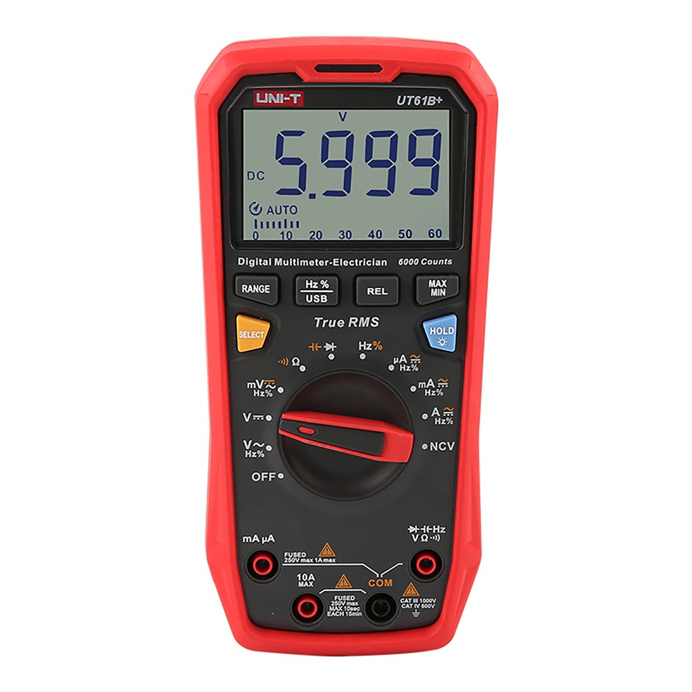 UNI-T UT61B+ Modern Auto Power off LCD Backlight AC DC Voltage Frequency Multi✦K