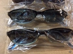 ASSORTED BOX OF SUNGLASSES SUN GLASSES SET OF 8 GLASS COLORED SMALL LENS