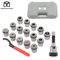 15Pc For Milling Machine Lathe 1/8-1 Inch Set R8 Shank Chuck Tools ER40 Collet