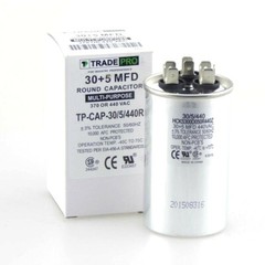 30/5 Round Run Capacitor 30+5 Heavy-duty HVAC Cap rated for 370v & 440V – NEW