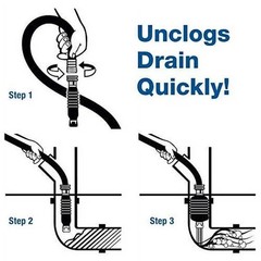 Drain King 501 Unclogs Bathroom Sinks, Showers, and Pack of 1, No Color