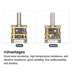 2 Packs DC 6V 40RPM Micro Speed Reduction Gear Motor, with Full Metal Gearbox