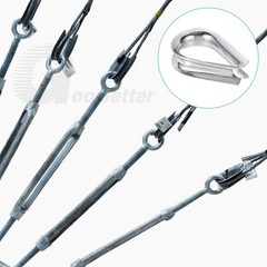 Wire Rope Thimble Clamp Stainless Steel 304 A2 Cable Clip Loop Eyelets M1.5-M16