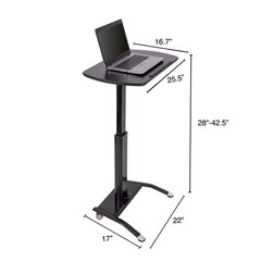 Stand Up Desk Store Pneumatic Adjustable Height Tilting Laptop Lectern Speake…
