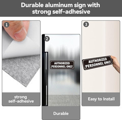 Authorized Personnel Only Sign 4 Pcs Heavy Duty Aluminum Door Signs Easy Install