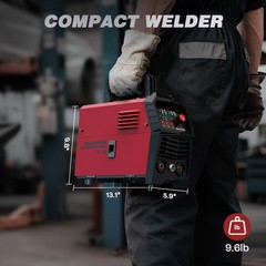 ARCCAPTAIN MIG Welder 135A 3-in-1 Flux Core Gasless MIG/Lift TIG/Stick LED 110V