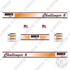 Fits Rosco Challenger 6 Decal Kit Broom Sweaper Equipment Decals – 7 YEAR VINYL
