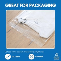 Bulk Pack: 100 Clear 13″ x 18″ Sealable Zip Bags – Food Safe and Moisture Proof