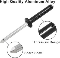 60 Pcs Tri-Fold Exploding Pop Rivets Aluminum Large Head 3/16 x 1 Black Tool New