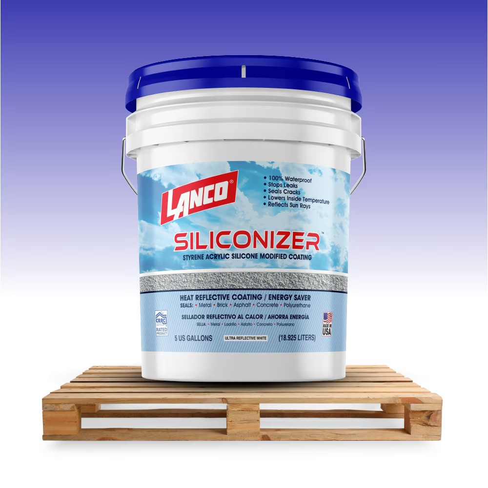 Free Shipping Authentic Lanco Siliconizer Roof Sealer 5 Gal White No Import Fee