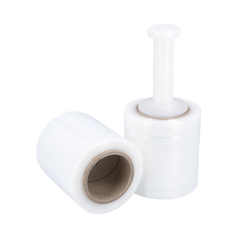 Cost-Effective Mini Stretch Film Wrap 5″ x 1000′ 90 Gauge with Handle