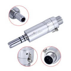 Dental Slow Low Speed Air Motor Straight Contra Angle Handpiece Kit 2/4 Hole