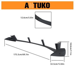 Gloss Black High Wing Rear Trunk Spoiler Lip Corvette C8 2020-2024