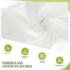 Fiberglass Cloth Tape 50FT 2 Rolls Non-Adhesive Plain Weave Repair High Strength