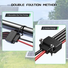 Bateria Power Solar Connectors for 2 Solar Panels, IP68 Waterproof Solar Pane…