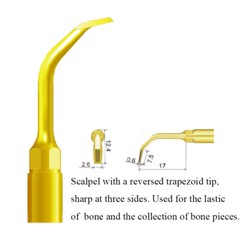 6pc/set Dental Piezosurgery Bone Cutting Tips for Woodpecker/Mectron Surgical