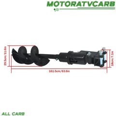ALL-CARB 300mm Diameter Auger Drill For 1Ton-1.5Tons Mini Excavator Small Digger