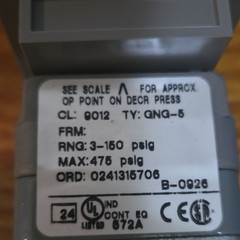 Square D 9012GNG-5 Industrial Pressure Switch SPST Adj Differential Gray