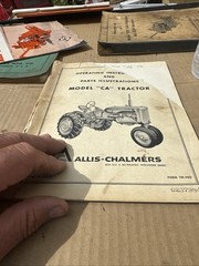 Allis Chalmers Model CA TRACTOR Manual Illustrated Parts List Rare Old
