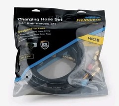 Fieldpiece HR3B HVAC Ball Valve Hose Set (3) 1/4 x 1/4 Refrigerant Charging Hose