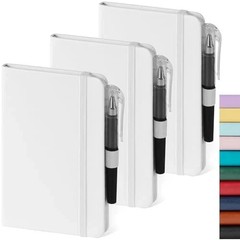 Small Notebook Pocket Size Journal 3.7″ x 5.7″ (3 Pack), A6 Mini A6 3 White