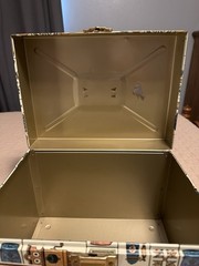 Retro 70s Ballonoff Metal Tin Home Porta File Box w/ Key 12-1/2 x 10 x 6–1/2 Vtg