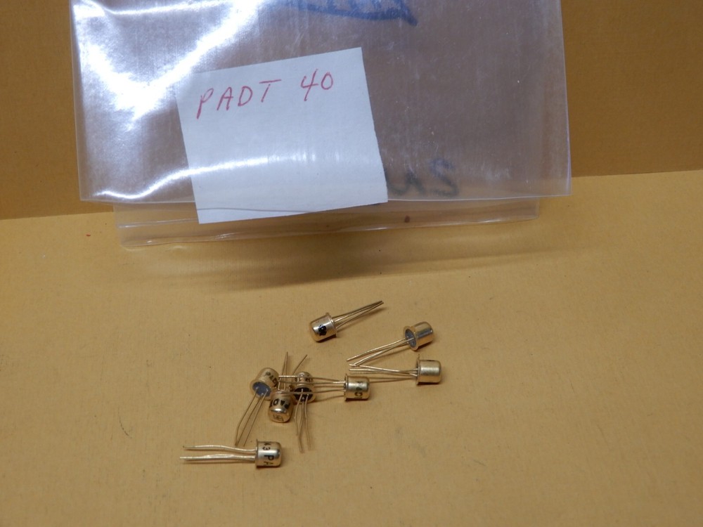Amperex? PADT40 (2N643) Germanium PNP Gold Plated Transistors Qty 8 Sample Hfe