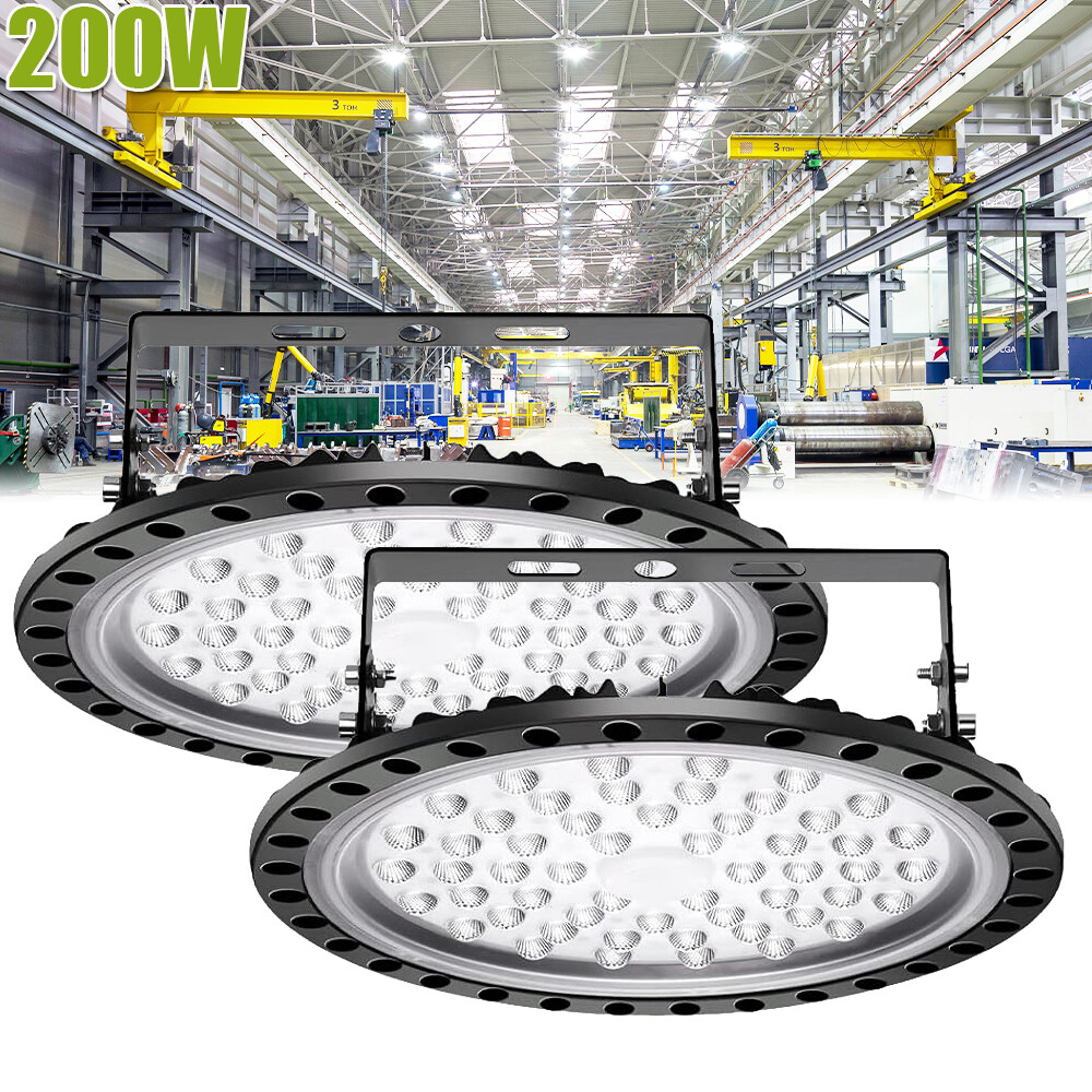 2 Pack 200W Watt LED UFO High-Bay Warehouse Light GYM Industrial Shop Area Lamp