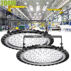 2 Pack 200W Watt LED UFO High-Bay Warehouse Light GYM Industrial Shop Area Lamp