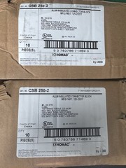 *MAKE AN OFFER* CSB 250-2 by ABB Aluminum Cable Blocks *BRAND NEW* 1 box of 10