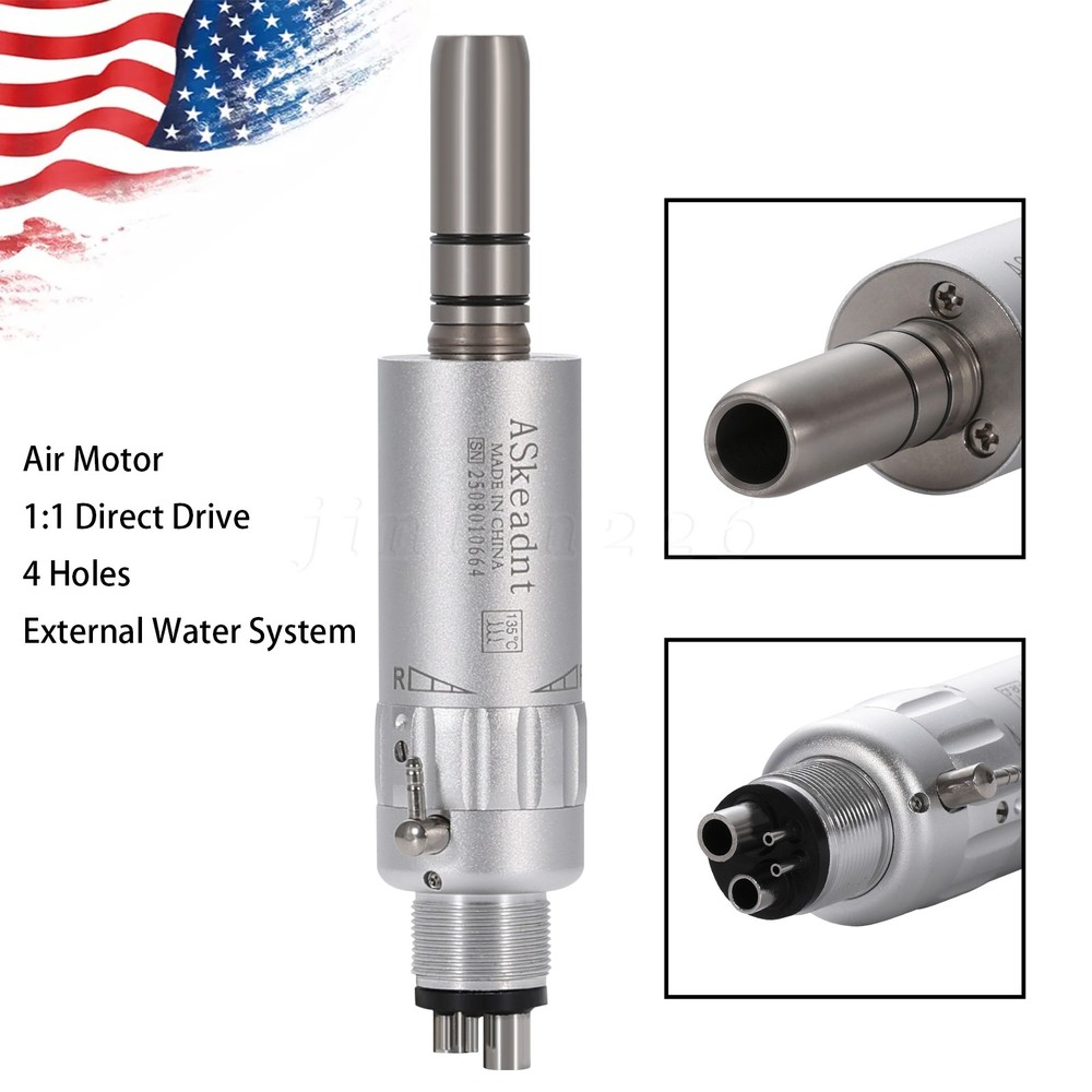 NSK Style Dental Slow Low Speed Handpiece Air Motor E-type 4 Holes Micromotor M4