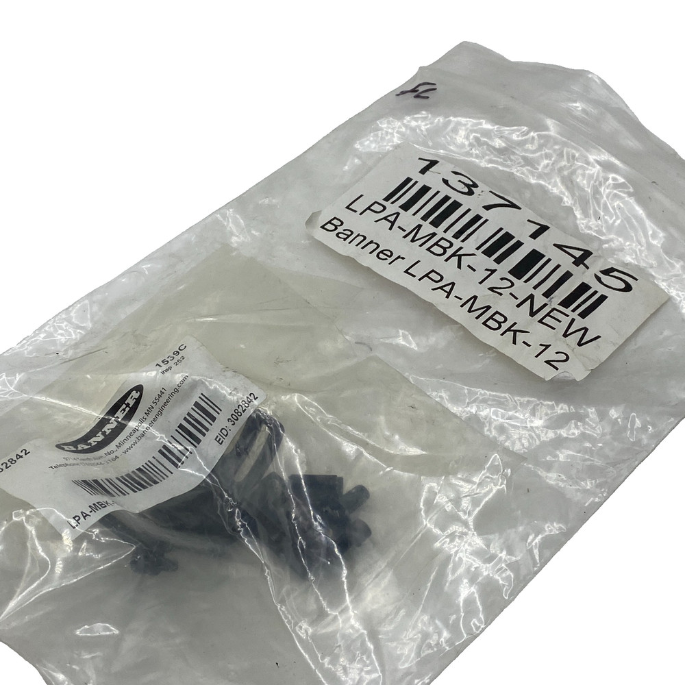BANNER LPA-MBK-12 SIDE Mounting Bracket Kit 82842 1539C LPAMBK12 New