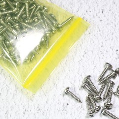 New Flat Yellow Plastic QuickQlick™ Bag Pouches Different QTY and Sizes