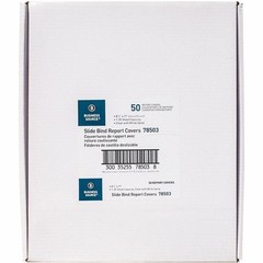 Business Source BSN78503 Slide Bind Cover 8.12″x11″ White 50/Box