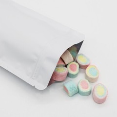 4CustomPrint 100 Matte Odor-Proof Foil Mylar Zip Seal Lock Stand Up Gummies Bags