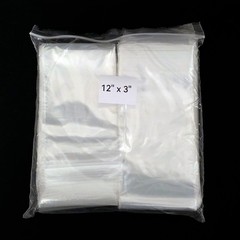 Plymor Reclosable Zip Bags 3″ x 12″ Clear 2 Mil 500 Pack Storage