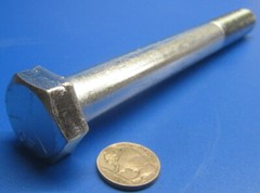Grade 5 Zinc Cap Screw Bolt, Steel, PT, 3/4″-10 x 7.00″ Length, 5 Pcs