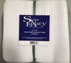 10″ x 10″ Foam Pouches for Plates (50 Pack) Protect Dishes Medium Size