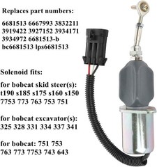 Reliable Fuel Shut Off Solenoid Switch 6681513 for Bobcat Equipment Maintenance